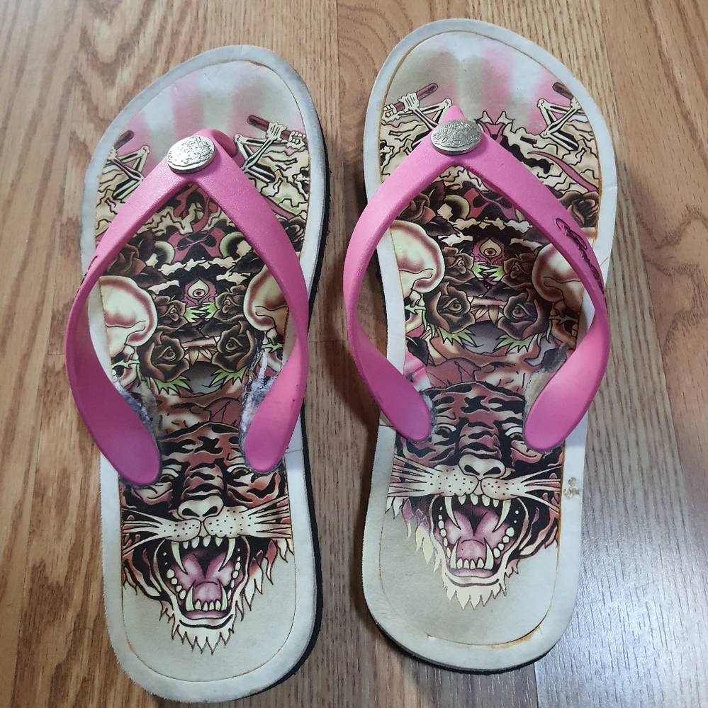 Ed Hardy flip flop